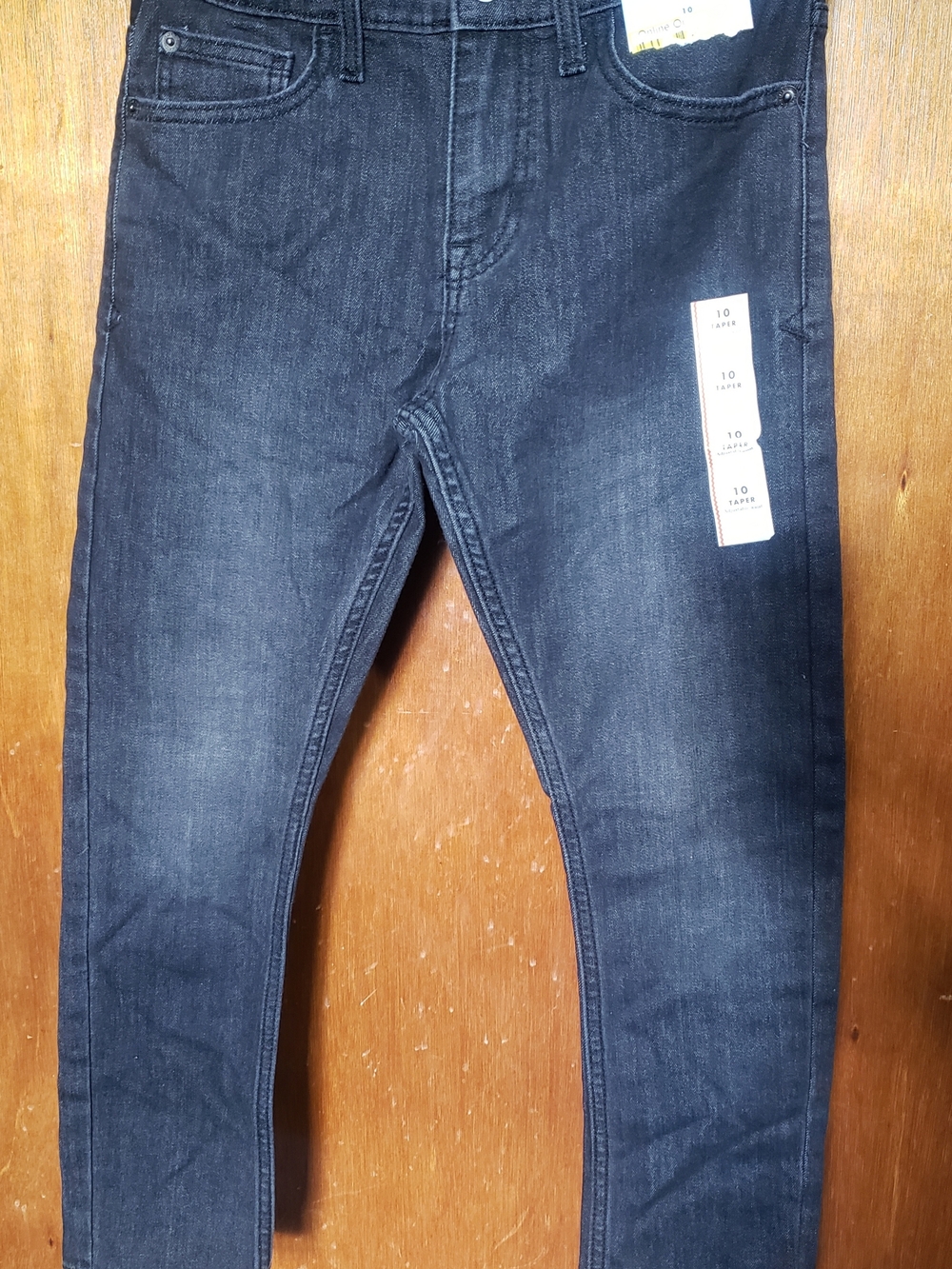 Cat & Jack Kids Black Wash Taper Jeans